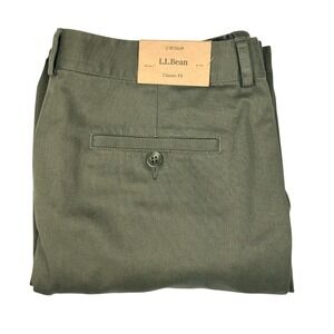 LL Bean Pants Women 12 Wrinkle Free Bayside Hidden Comfort Classic Fit Green‎